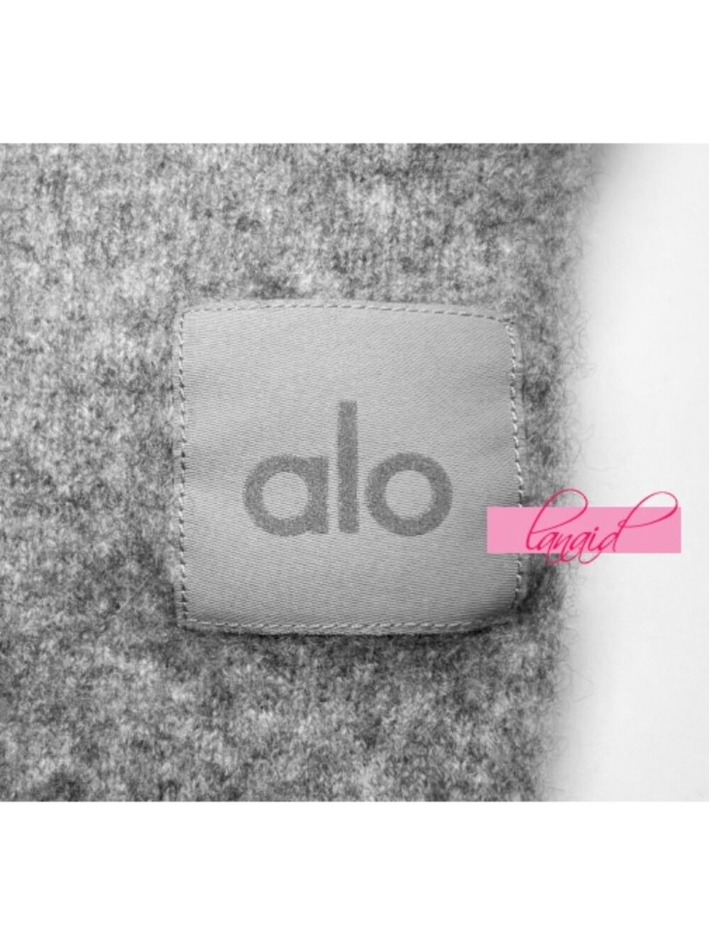 Alo High-Waist Cashmere Jet Set Pants Dove Grey Heather Knit Sweater Joggers XXS - Picture 7 of 8